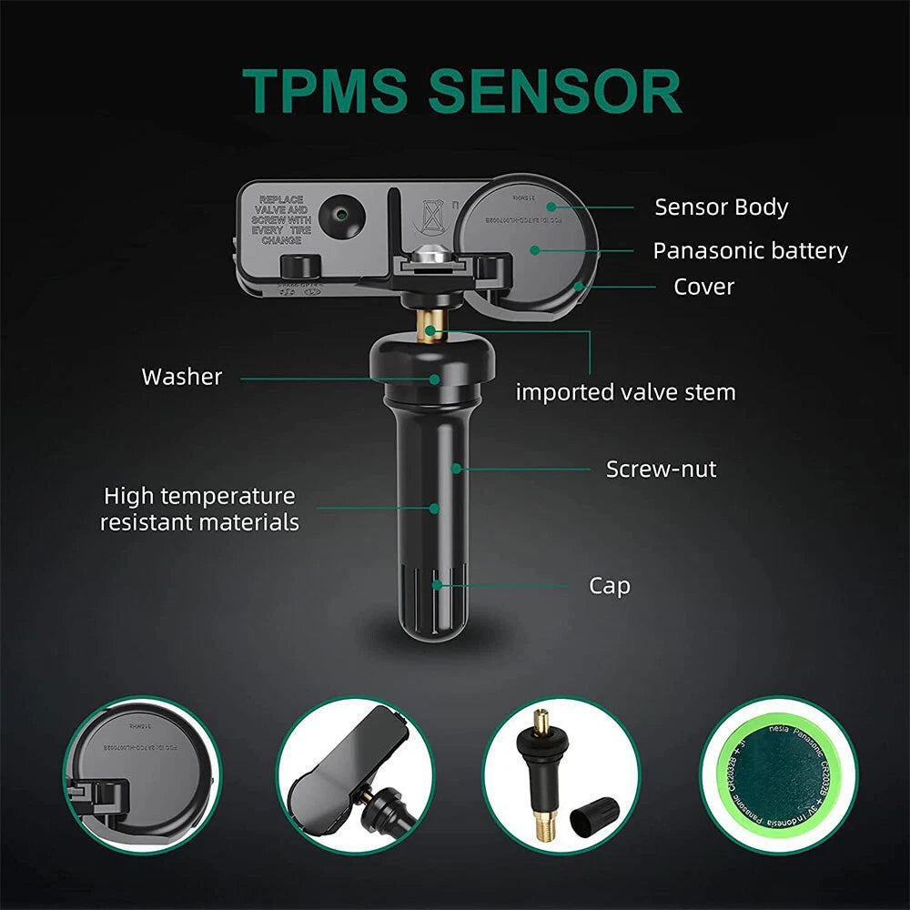 Set of 4 TPMS Tire Pressure Sensors for Ford Flex (2011–2013)