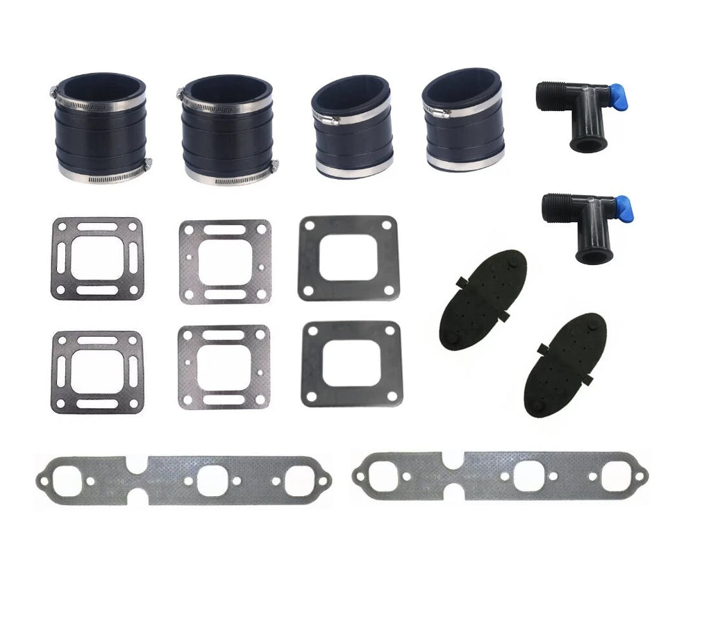 Exhaust Bellow Kit & Gasket for MerCruiser V6 175 205 (32-44348001, 27-99757, 27-863724)