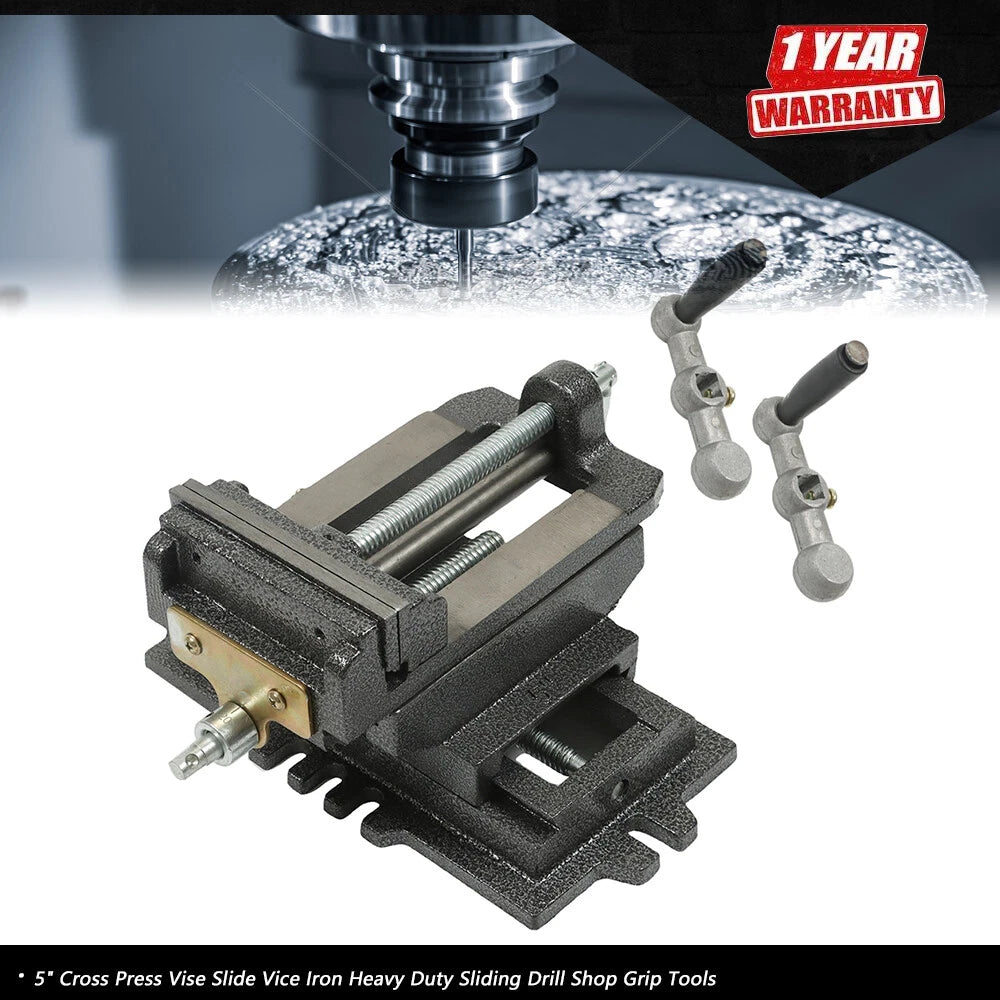 5" Heavy Duty Cross Press Vise for Workshop Tools