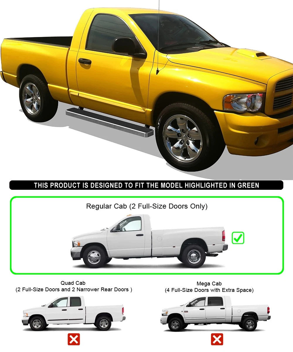 5-Inch Running Boards for Dodge Ram 1500 2500 3500 (2002-2008)