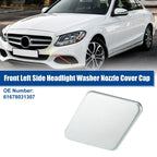 Left Front Headlight Washer Nozzle Cover for BMW 335i Silver Tone