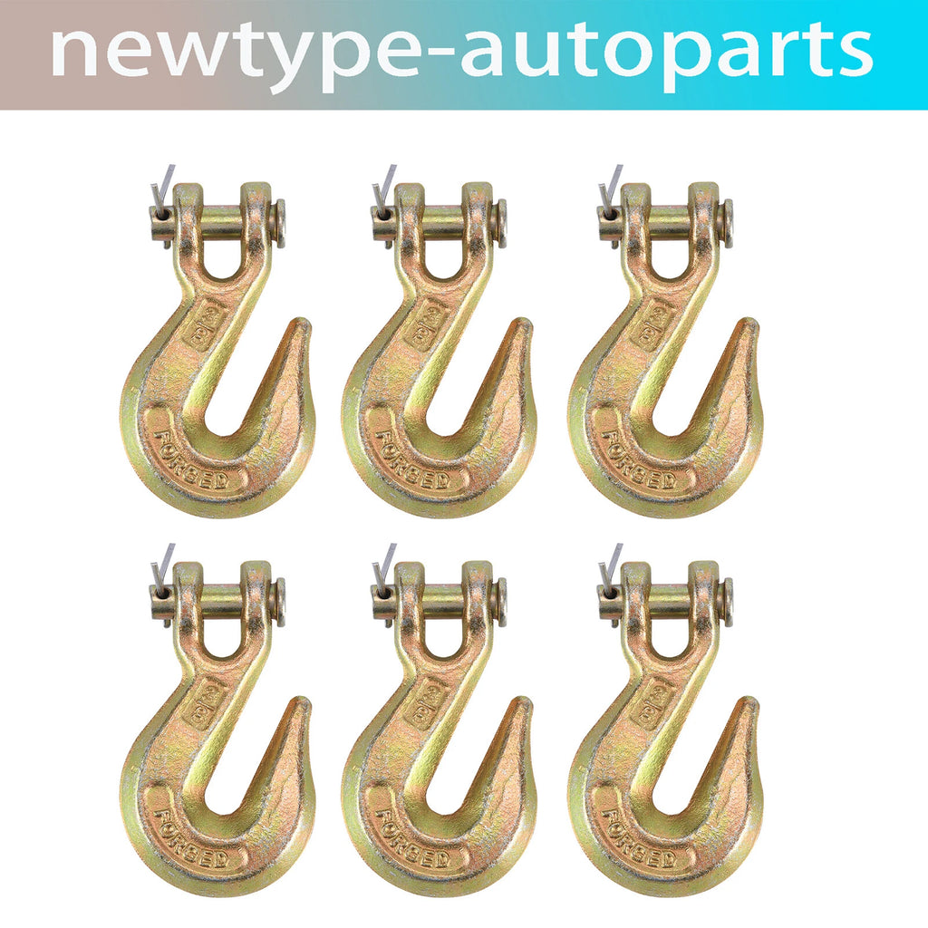 6 pcs Clevis Chain Grab Hook for Wrecker Tow Truck Trailer (G70)
