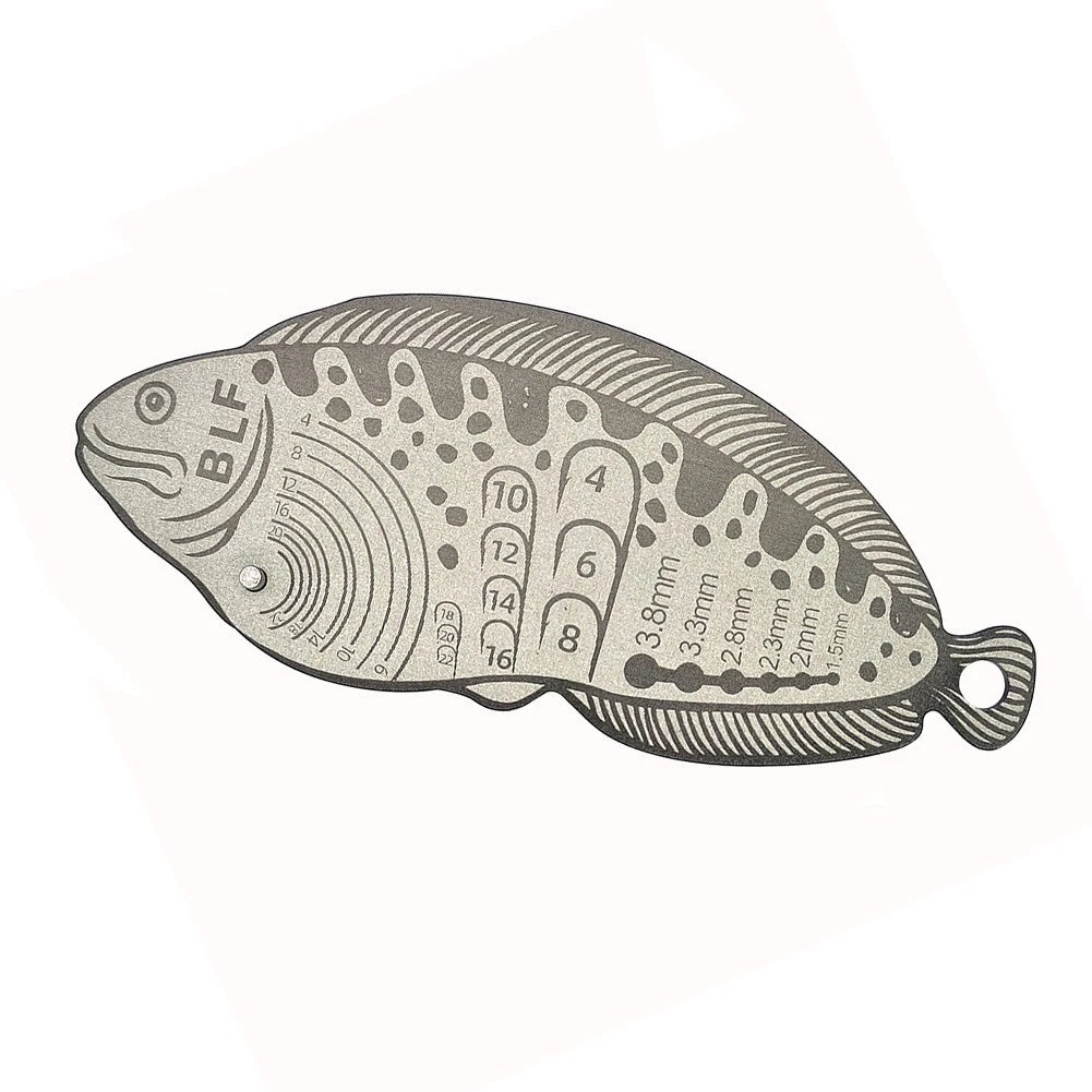 Feather Measurer Gauge 105mm x 42mm x 2.8mm Aluminum Alloy