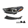 Halogen Headlight Assembly w/Bulb for Hyundai Sonata (2018–2019) Left Side