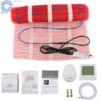 Electric Radiant Floor Heat Mat with Thermostat for 120V Systems (10 sqft)
