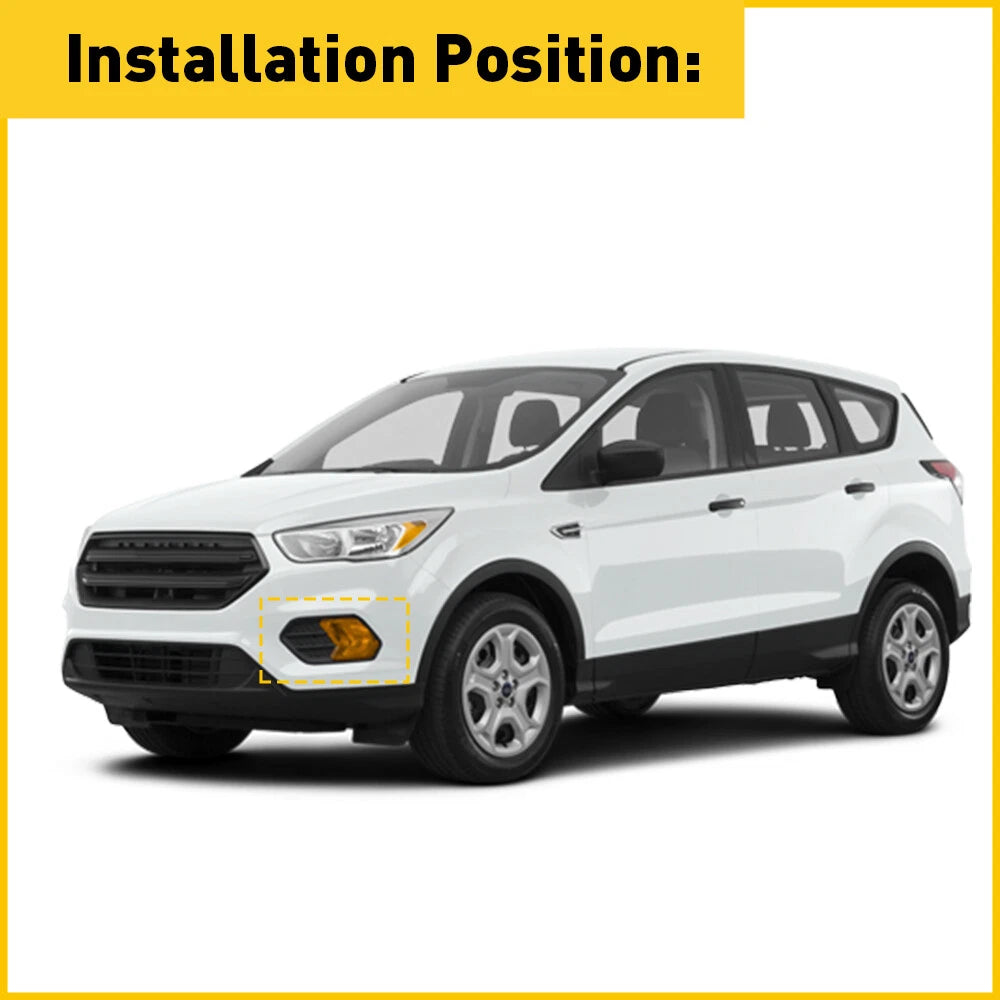 Fog Light Lamp Cover Bezel for Ford Escape Kuga (2017–2019) Left Driver Side