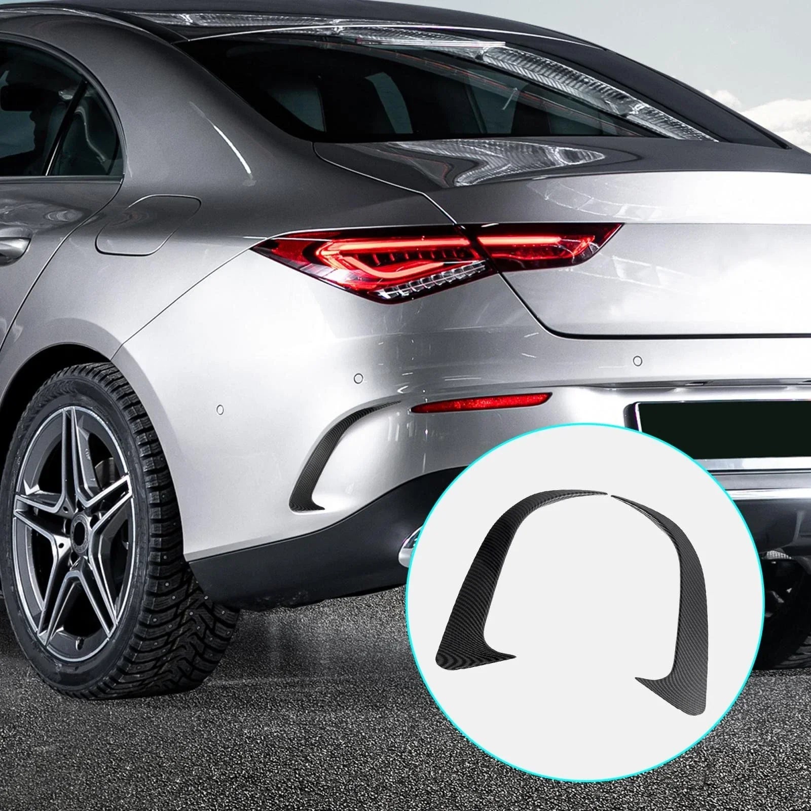 Car Rear Bumper Spoiler Air Vent Outlet Cover Trim for Mercedes-Benz