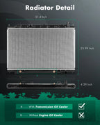 Replacement Aluminum Radiator 2692 for Nissan Quest 2004–2009 3.5L V6