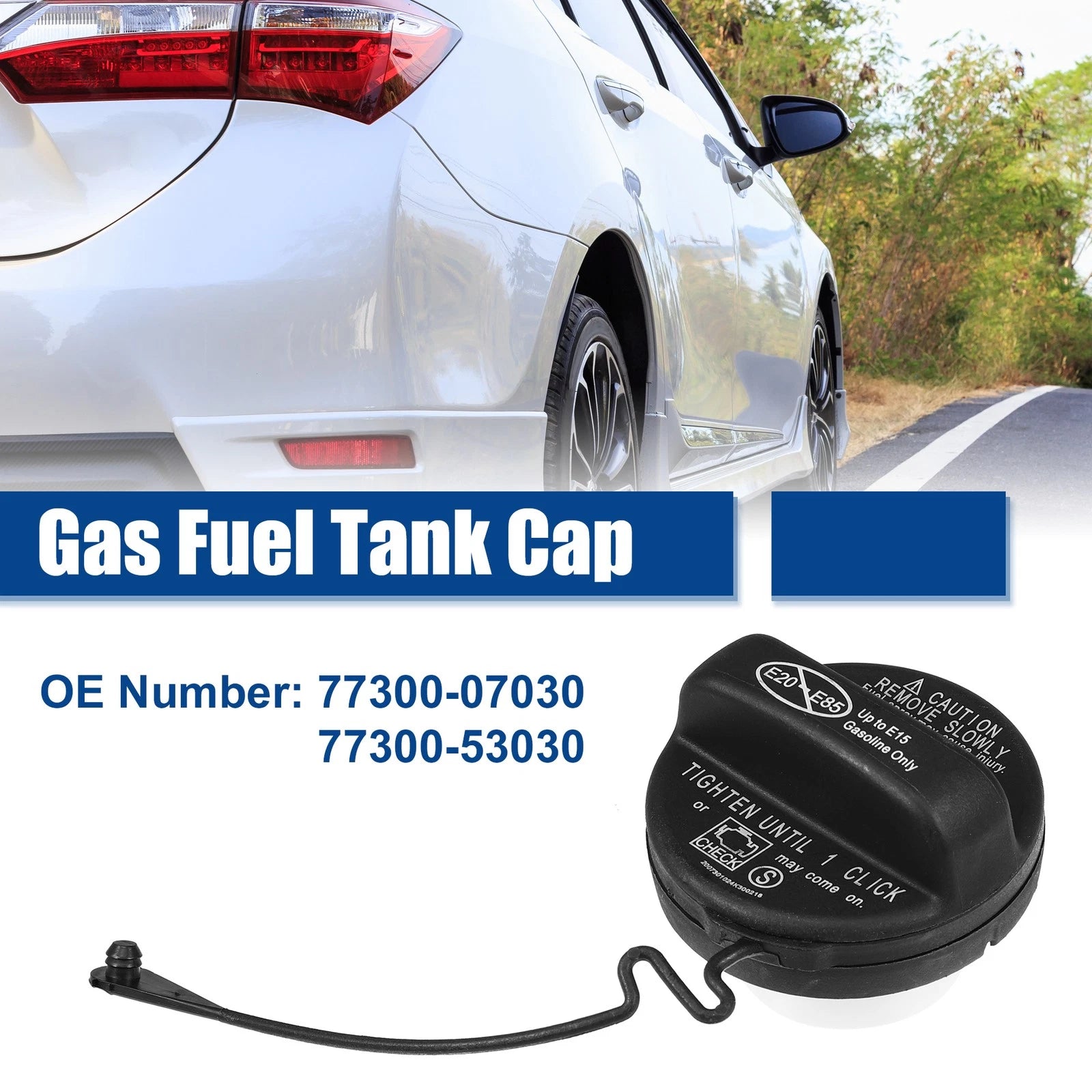 Gas Fuel Tank Cap for Toyota Camry (2013–2017), Lexus ES 350 (2016–2020) Black