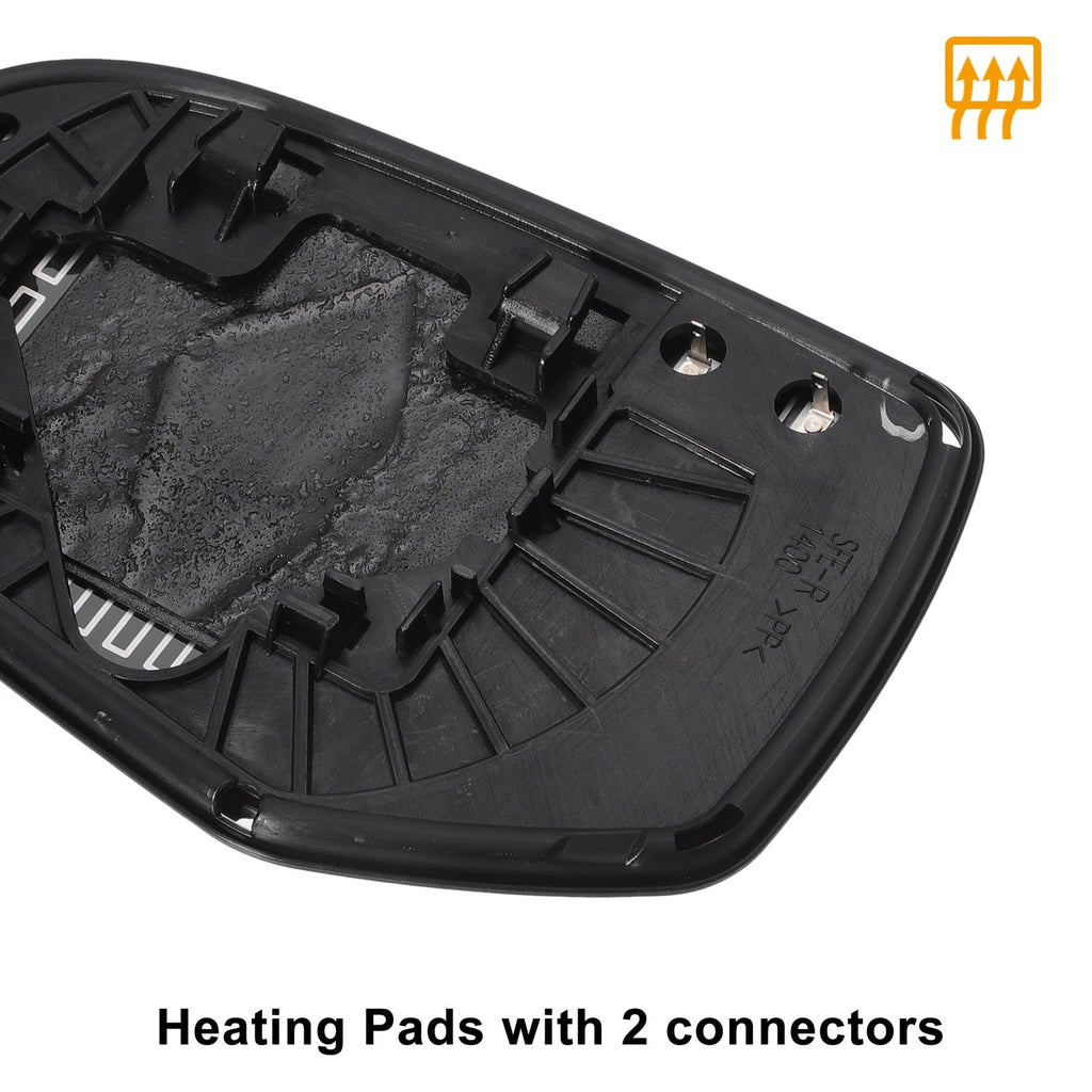 Pair Heated White Mirror Glass for Honda Odyssey (2006–2008)
