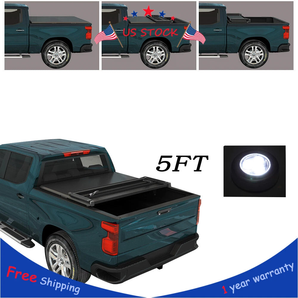 5FT Tri-Fold Tonneau Cover for Toyota Tacoma (2016–2019)