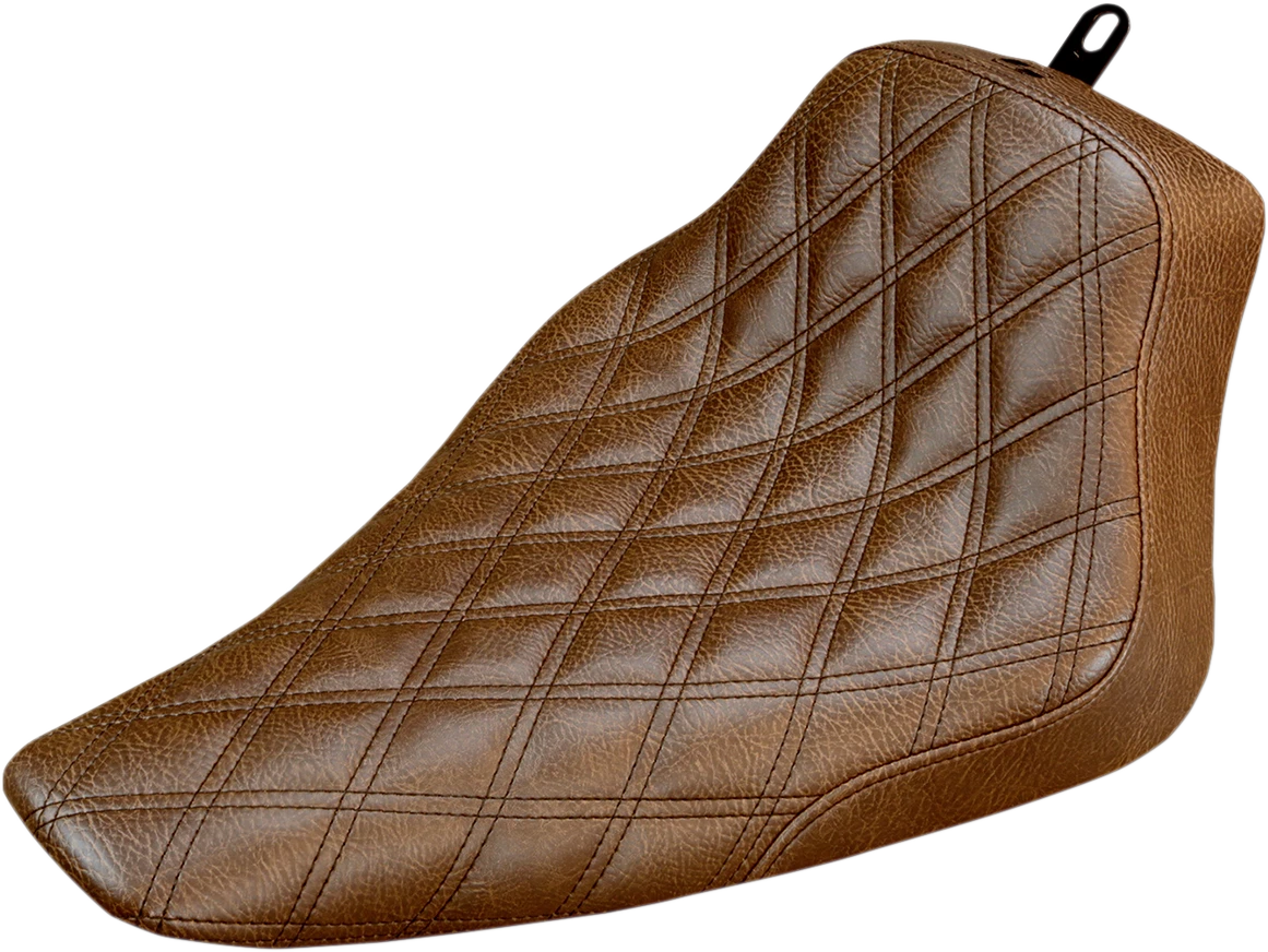 Saddlemen Renegade Solo Seat for Harley FLS (2012–2017) - Lattice Stitched - Brown
