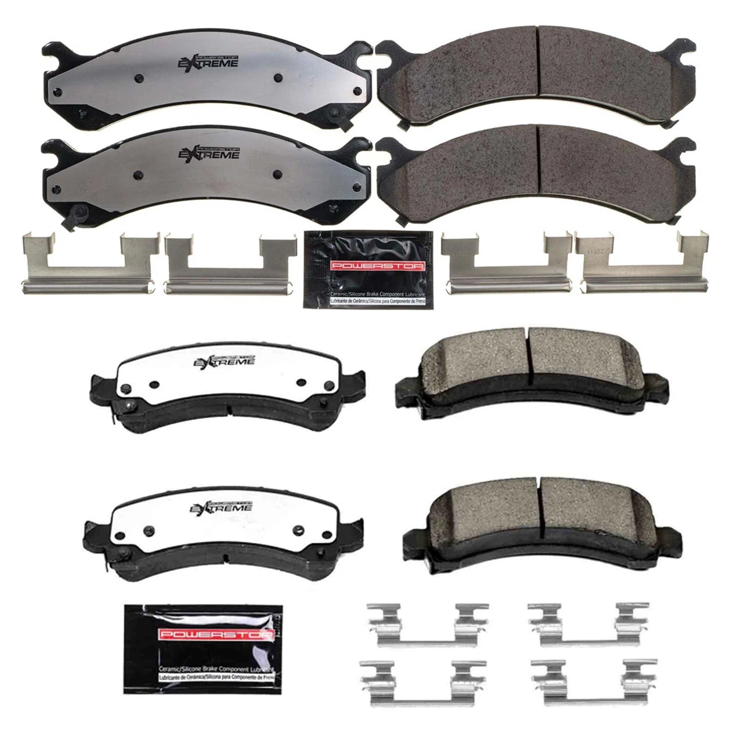 PowerStop Z36 Carbon Fiber Ceramic Disc Brake Pad Kit for Express Savana
