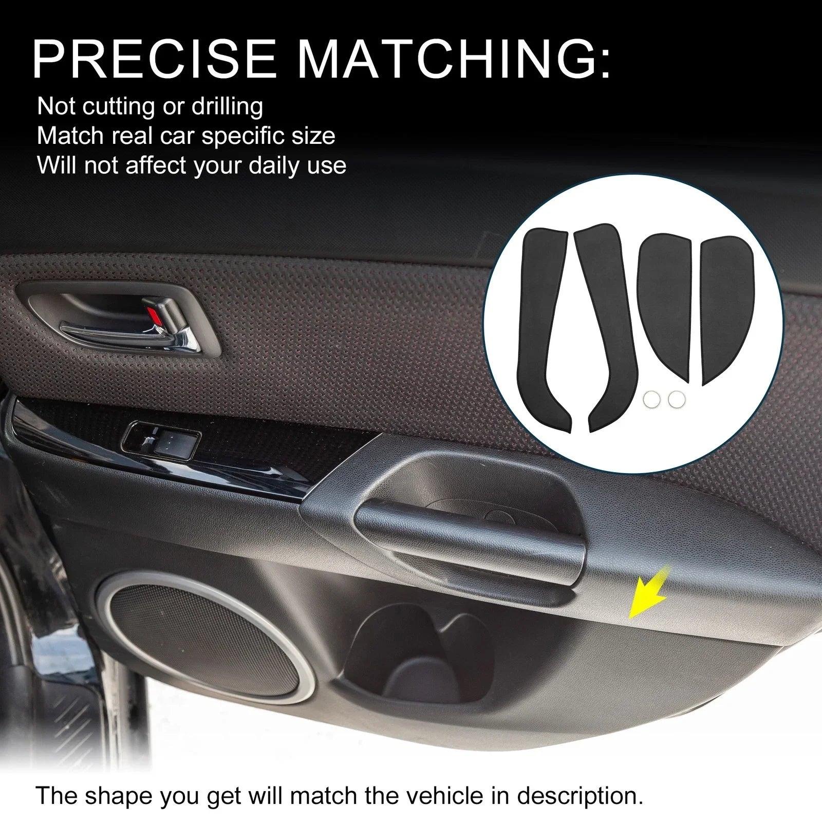 Car Door Leather Anti Kick Pad Sticker for BMW 1 Series (2012 - 2013)
