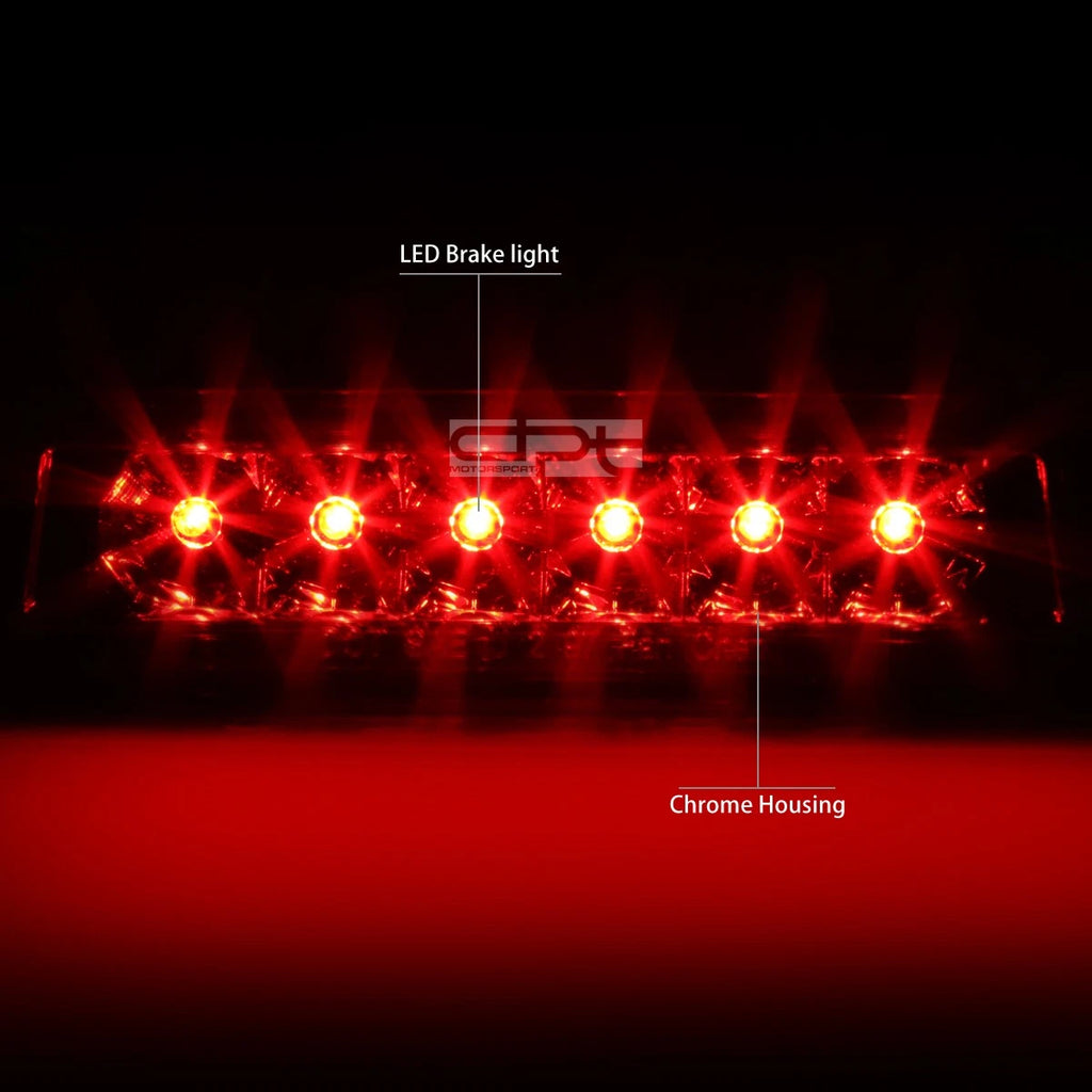Chrome Housing Rear Third Tail Brake LED Light for Jeep Wrangler (1997–2006)