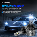 2X NOVSIGHT 9012 HIR2 LED Headlight Bulbs 6500K 13000LM for US Vehicles