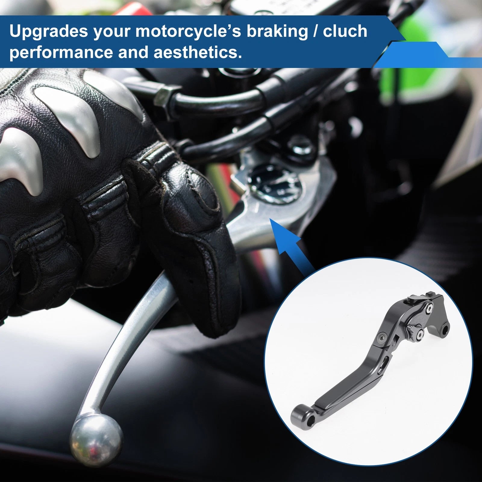 Adjustable Brake Clutch Levers for Suzuki GSXR150 (2017–2020) Titanium Tone