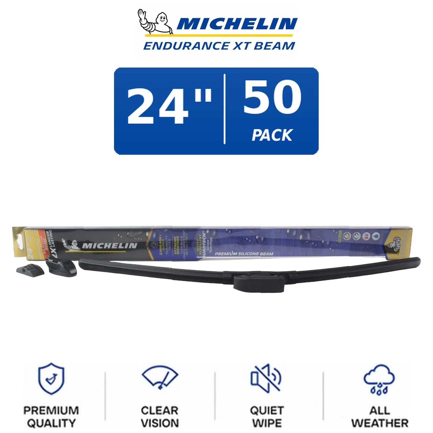 Set of 2 Michelin Endurance XT Beam Wiper Blades 24" for All-Weather