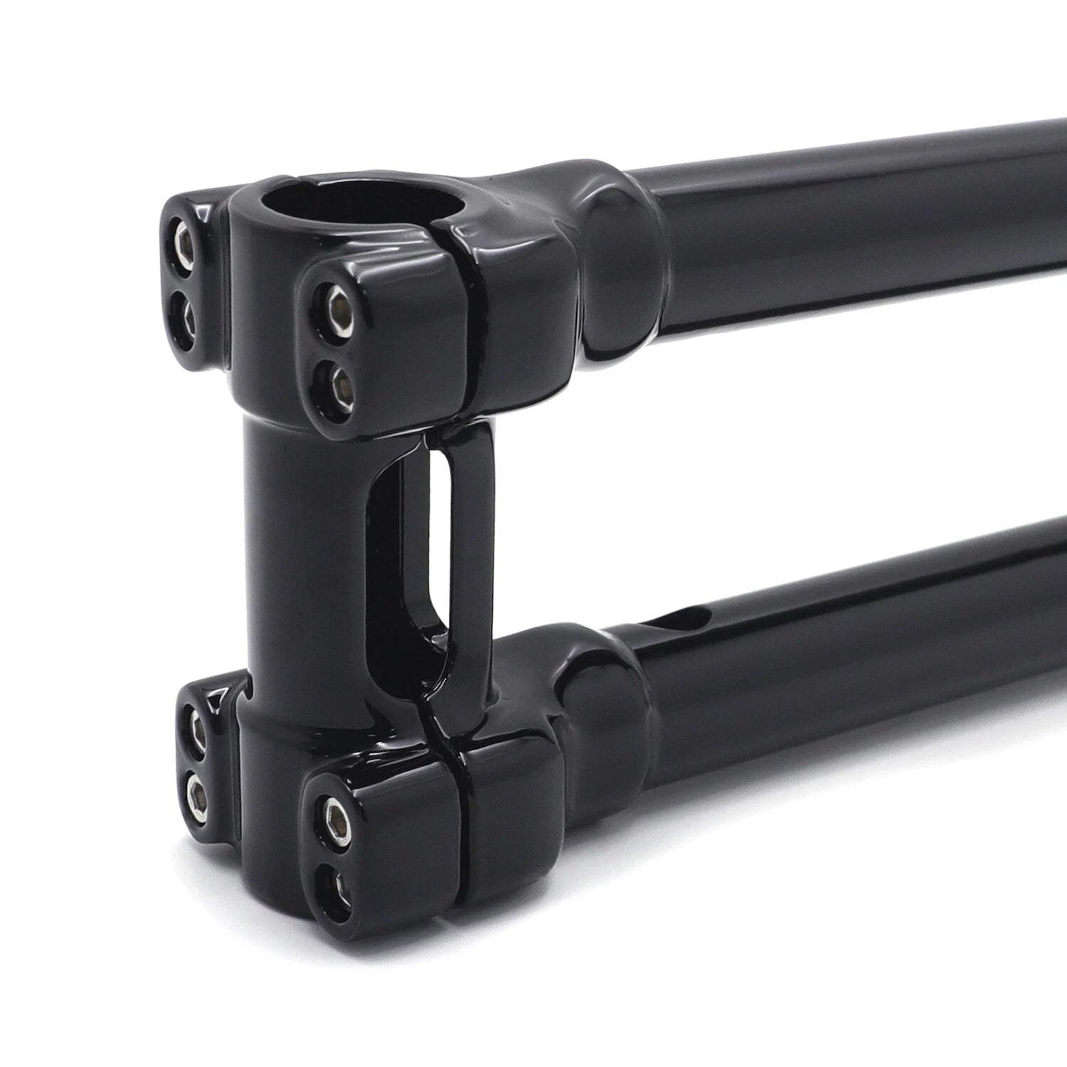 CNC Black 12" Riser Handlebar Top Clamp for Harley Touring Dyna