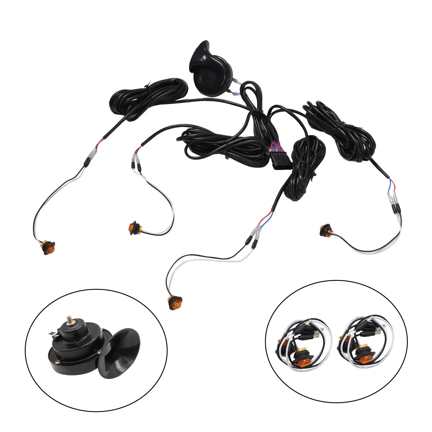 UTV Turn Signal Horn Kit for Universal UTV (Street Legal, 4 Amber Lights)