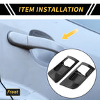 Set of 1 Carbon Fiber Pattern Front Door Handle Bowl Cover for Toyota Tundra (2014–2021)