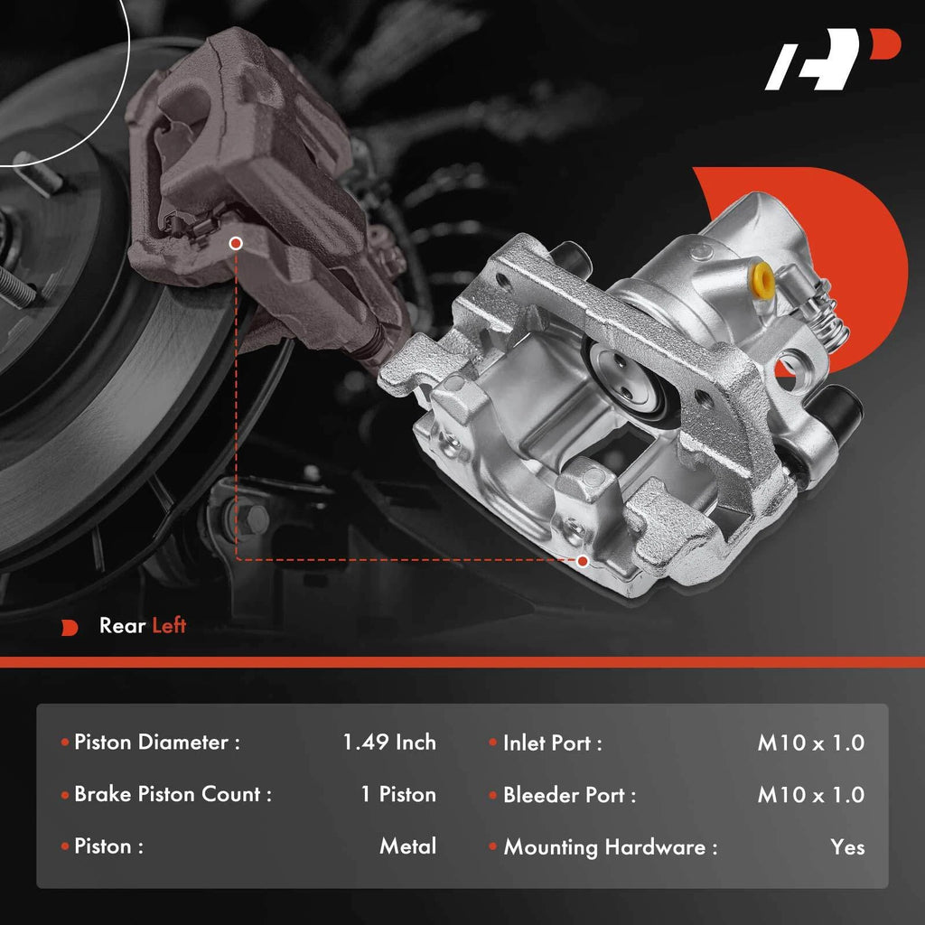 Rear Left Brake Caliper for Ford EcoSport (2018-2020) Focus (2012-2018)