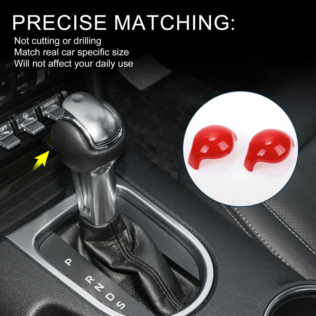 Set of 1 Gear Shift Knob Decorator Cover for Ford Mustang (2015–2023) Red