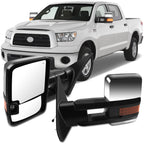 Chrome Power Heated Turn Signal Tow Side Mirrors for Toyota Tundra (2007–2015)