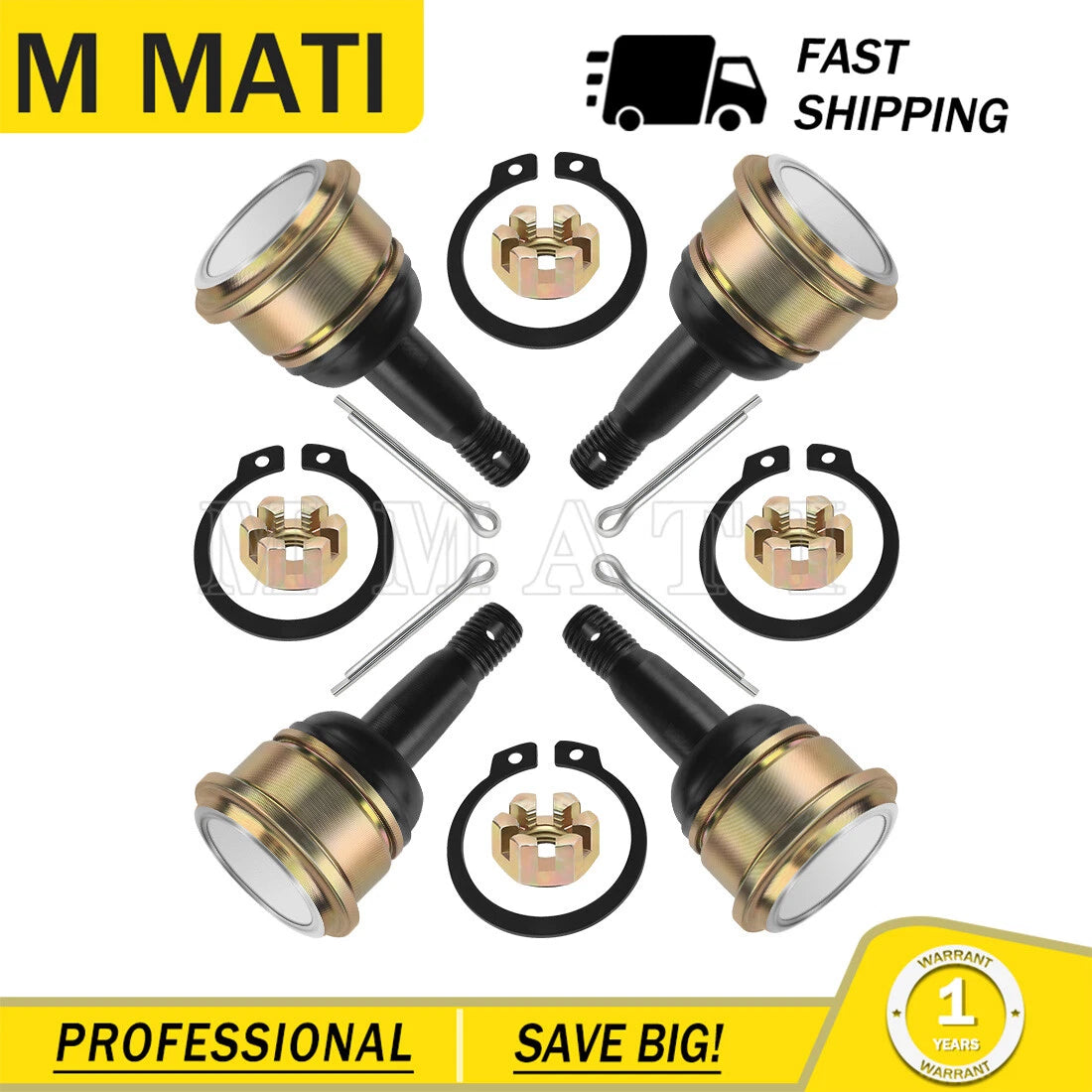 4X Ball Joints for Yamaha YFZ450 YFZ450X YFZ450R (2004–2023) 5LP-23579-00-00