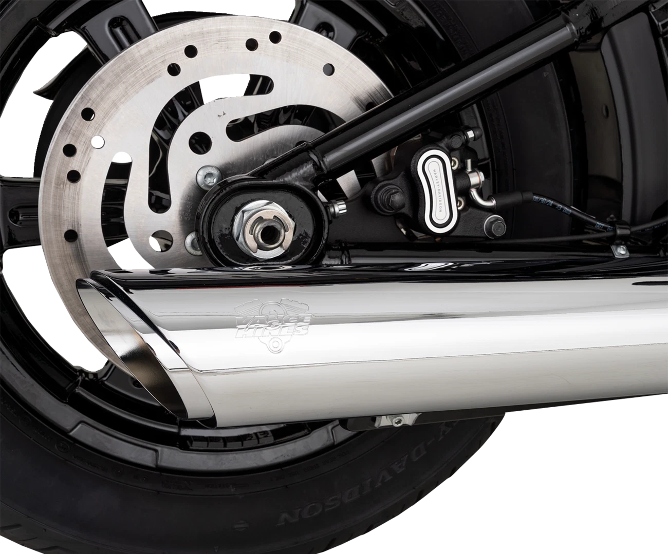 Twin Slash Slip-On Muffler for Harley-Davidson Softail (16750) Chrome