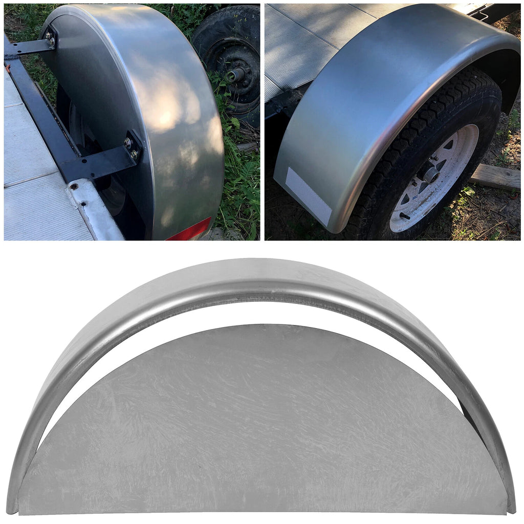 Steel Round Single Axle Trailer Fender for 14"-16" Wheels (Fits )