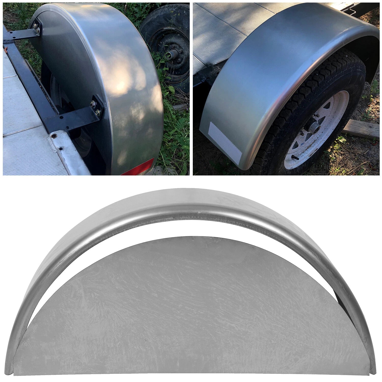Steel Round Single Axle Trailer Fender for 14"-16" Wheels (Fits )