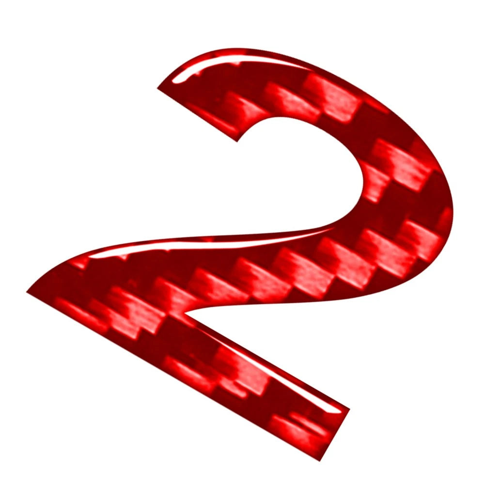 Carbon Red Door Wall Car Window Badge Emblem Decals for