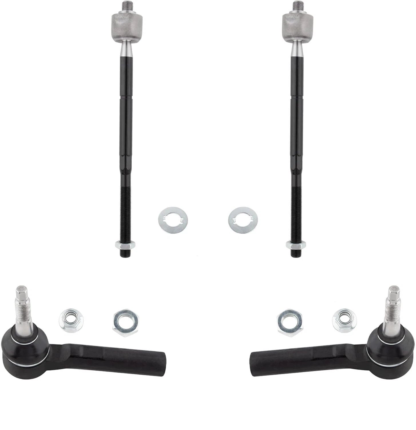 Front Inner Outer Tie Rod Ends for Dodge Caliber Jeep Compass (2007–2017)