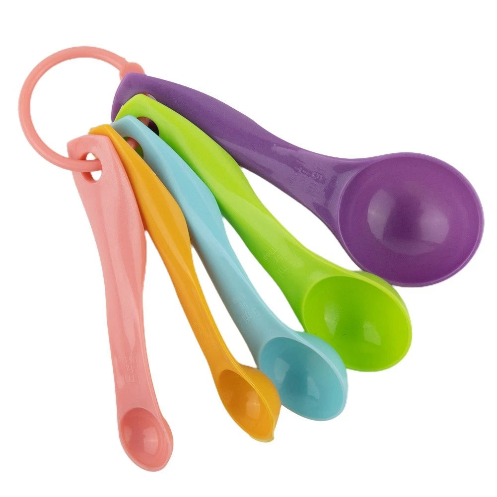 2X Measuring Spoon Set for Kitchen Use (Colorful Plastic)