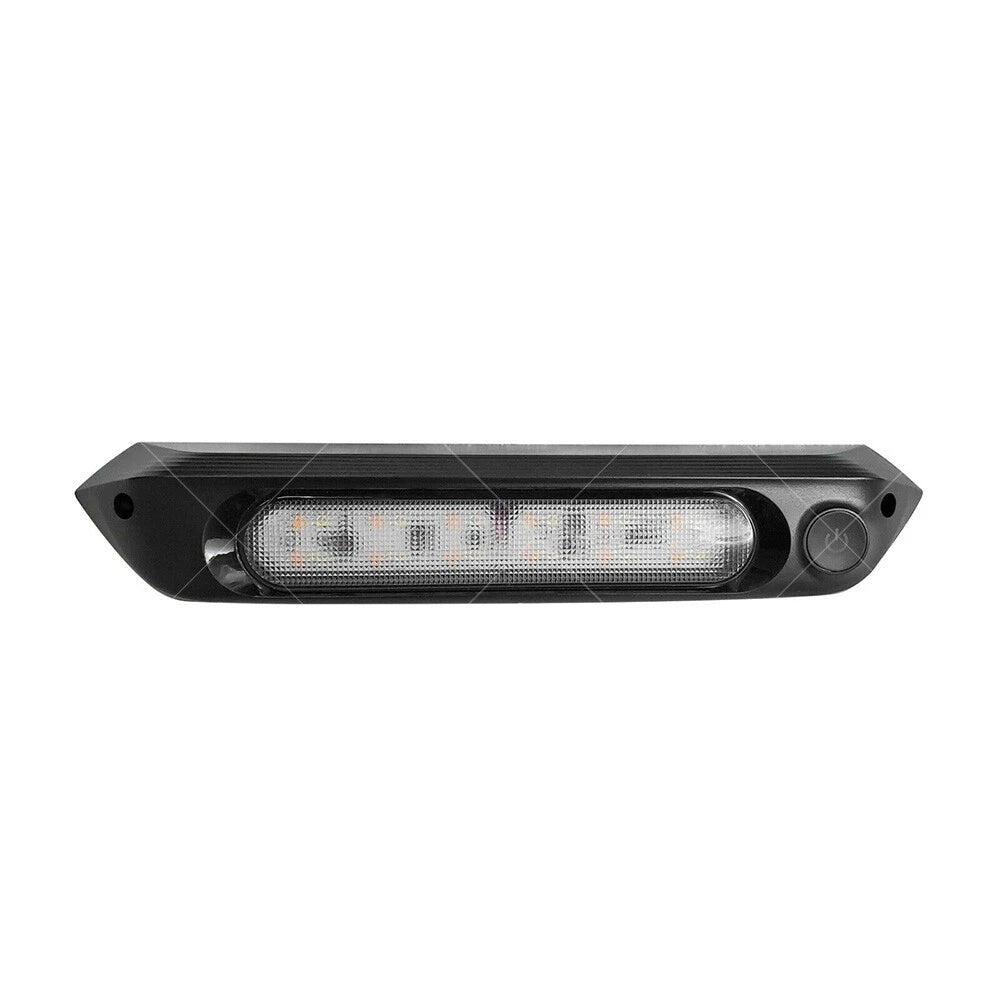 Dual LED Bug Light for Awning (12V) - Amber/White Switch - Black