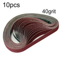 10pcs Abrasive Cloth Belt Set 30mm x 533mm for Automotive Use