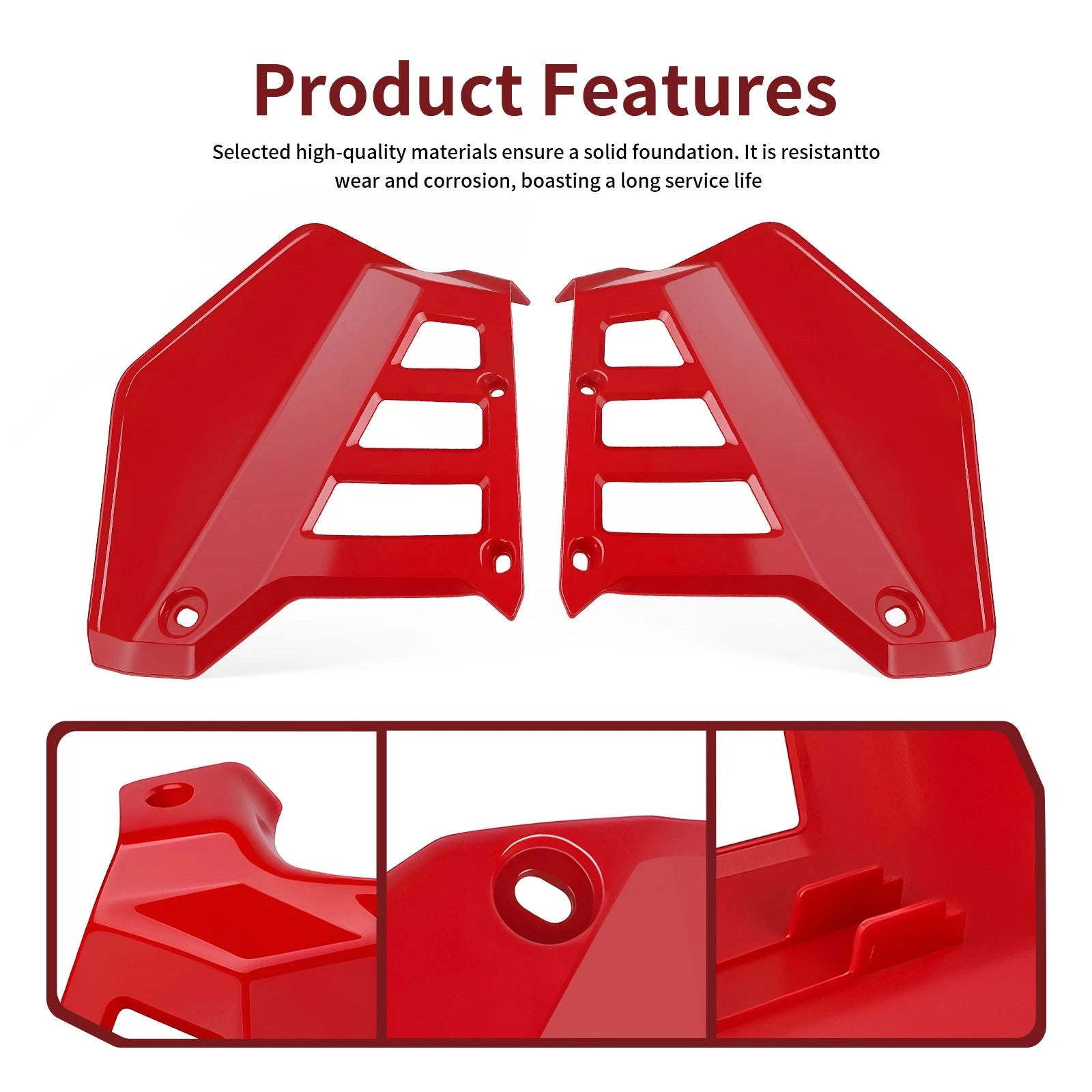 Set of 2 Red Radiator Shrouds for Honda ATC250R (1985–1986)