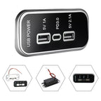 3 Ports PD Type-C USB Charger Socket for Car Boat ATV RV