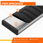 Set of 2 Step Nerf Bar Running Boards for Toyota Tacoma (2005–2023)