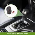 Gear Shift Knob Cover for Nissan Rogue (2017–2020) Black Carbon Fiber Red