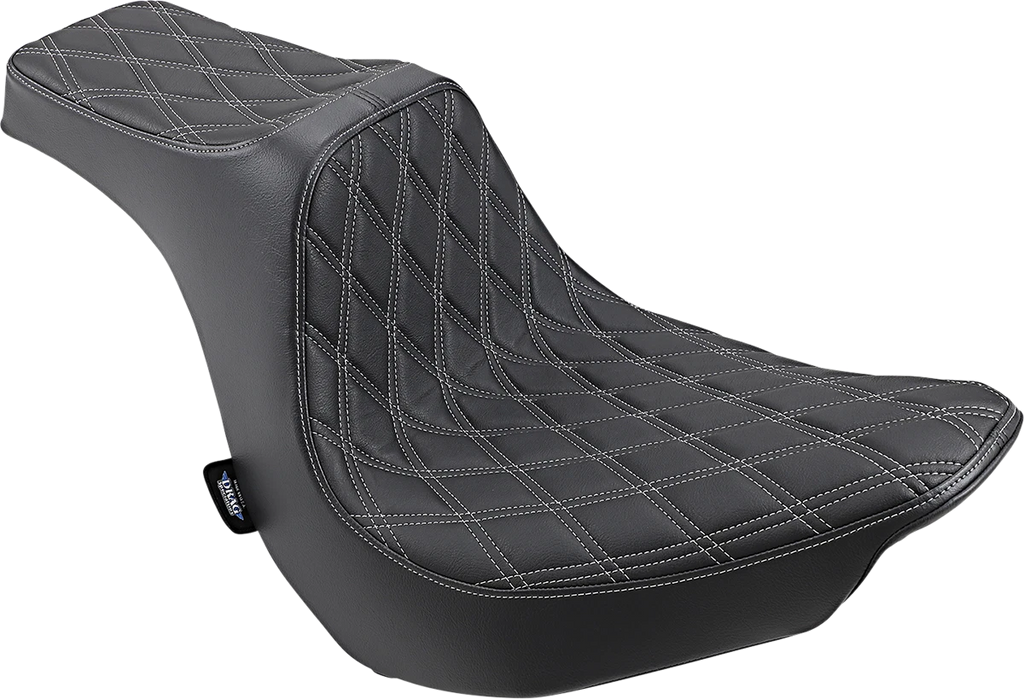 Predator III Seat for Harley-Davidson (2000–2023) - Double Diamond, Silver Stitching