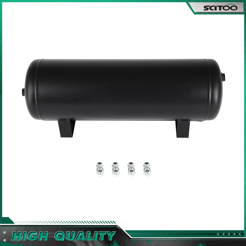 2.5 Gallon Air Tank for Train Horns, Air Ride Suspension, 6 Ports
