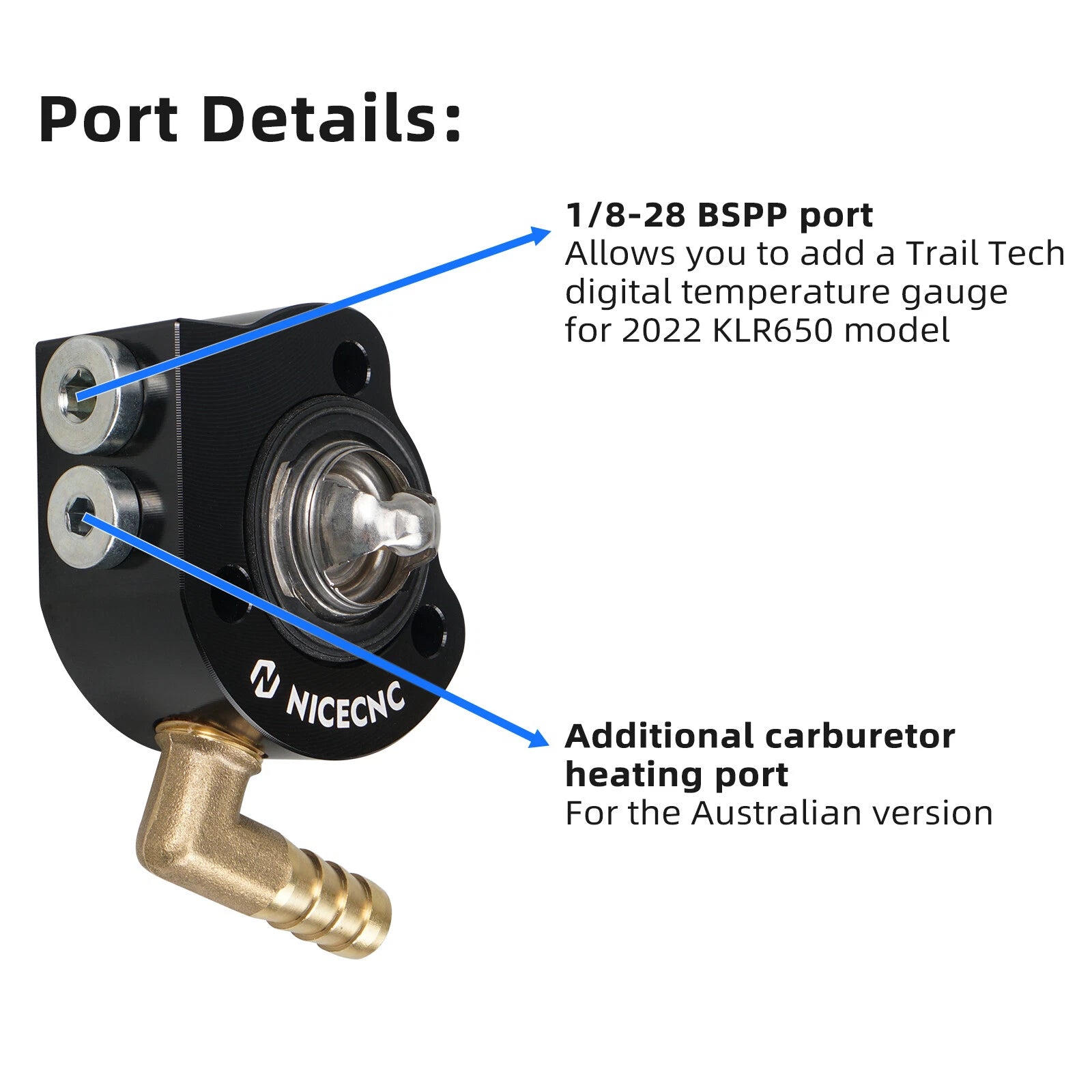 Thermostat with T-Hermo-Bob for Kawasaki KLR650 (1987–2024)