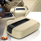 Tan Leather Front Center Console Lid Arm Rest Cover for Silverado/Sierra (2007–2014)
