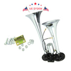Dual Trumpet Air Horn for Truck RV Boat (12V)