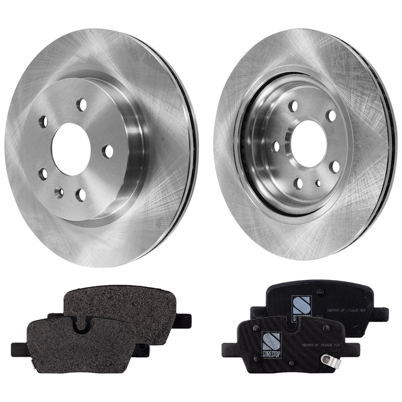 Rear Brake Disc Rotors and Pads Kit for Cadillac CT6 (2019)
