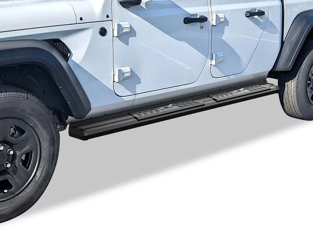 Set of 2 Black Nerf Bar Running Boards for Jeep Gladiator (2020–2026)