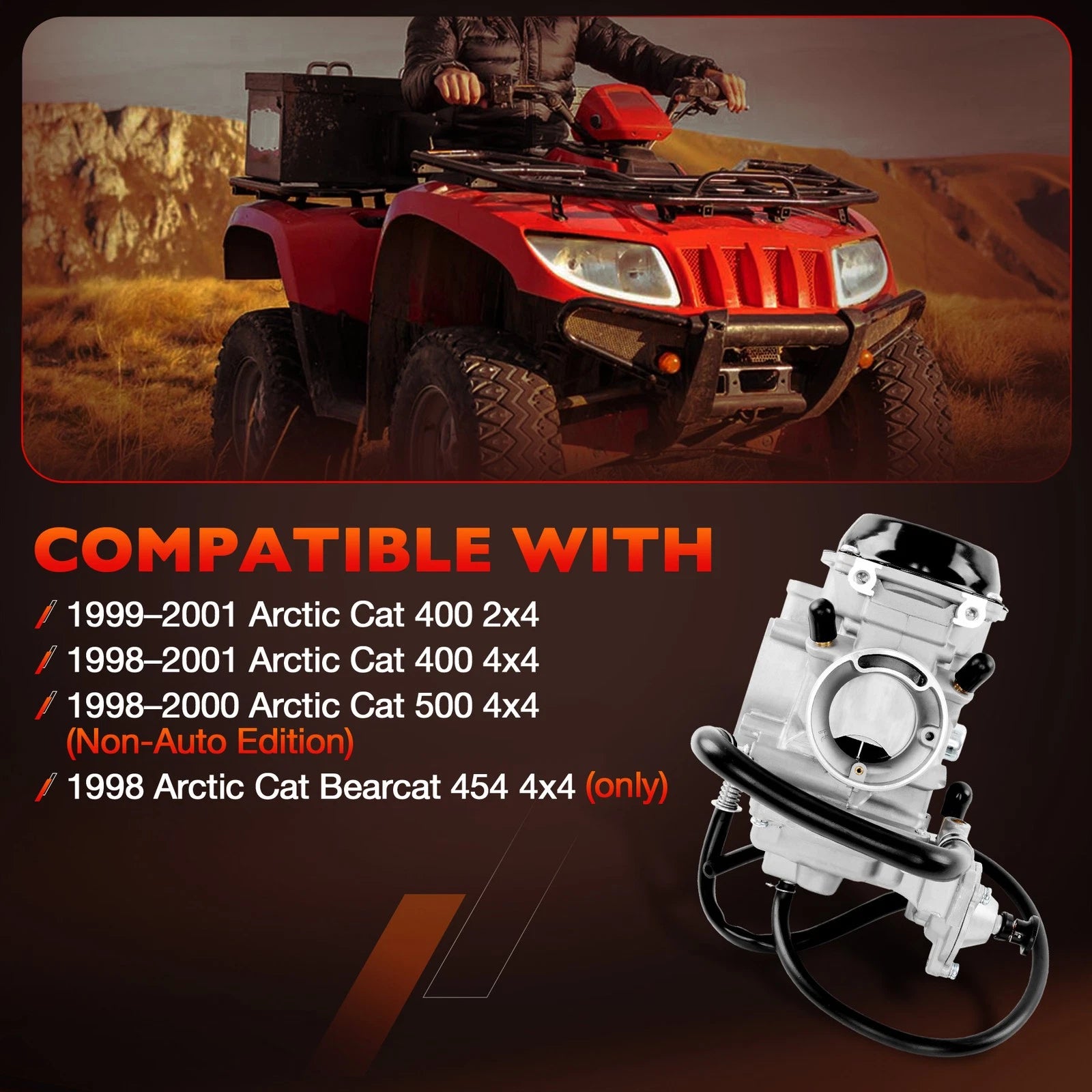 Carburetor Kit for Arctic Cat ATV 400 500 (1998-2001)