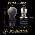 2X LED Amber Turn Signal Light Bulb for Various Vehicles
